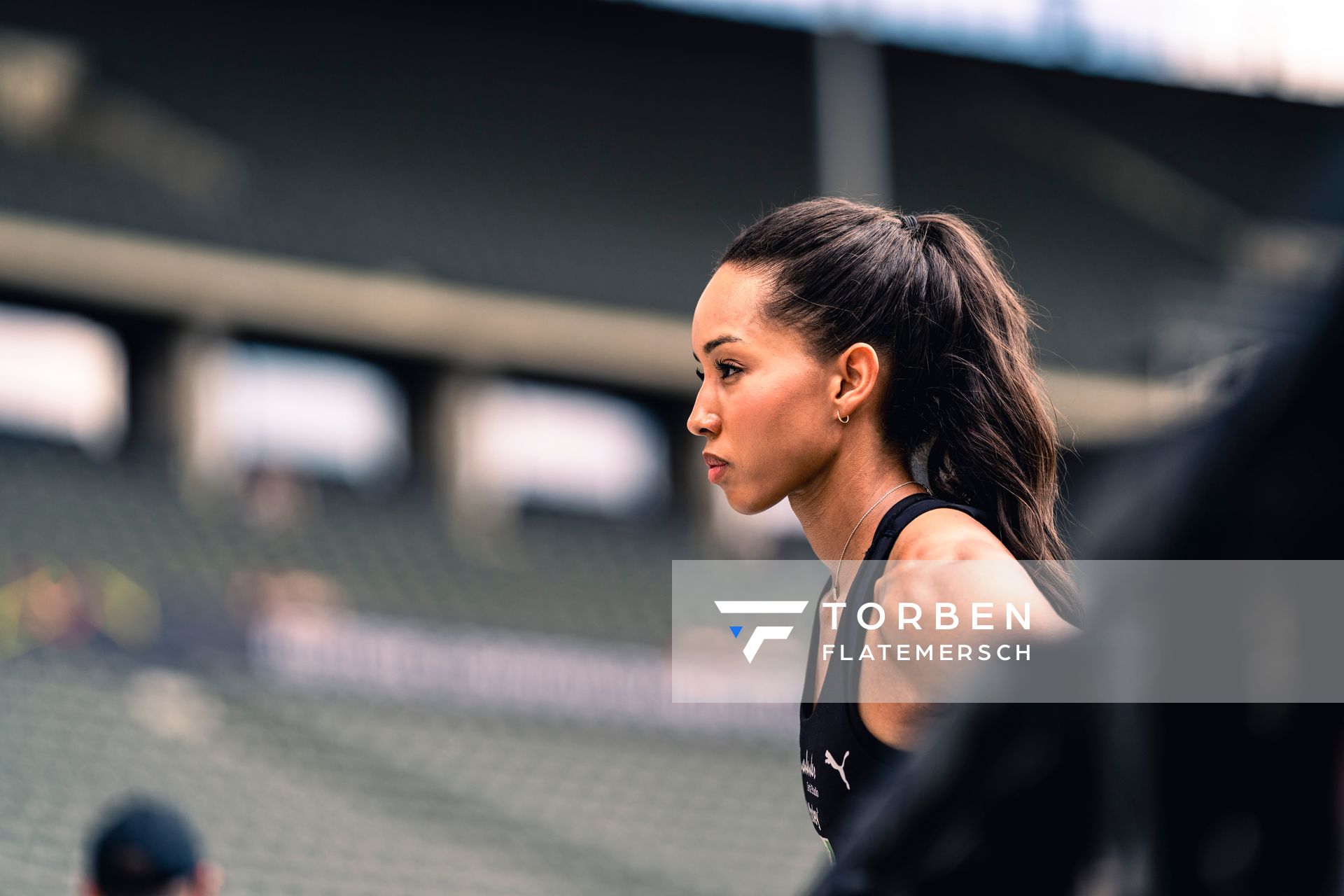Jacqueline Otchere (MTG Mannheim) beim Stabhochsprung waehrend der deutschen Leichtathletik-Meisterschaften im Olympiastadion am 26.06.2022 in Berlin